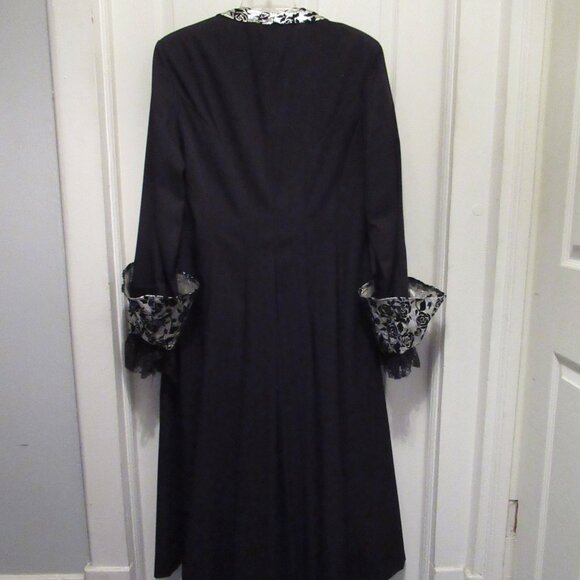 Men's Long Top Coat 4 Piece + Wig & Matching Dress 18th-19th Century Halloween - Picture 12 of 15